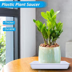 PATIKIL Plant Saucer Tray, 10 Pack 10 Inch Plastic Square Plant Saucer Flower Planter Drip Tray for Indoors Outdoors Patio Balcony, White - Image 4