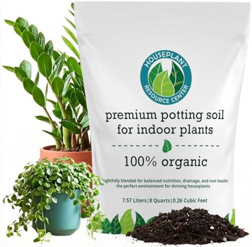 Organic Indoor Plant Soil, Well-Draining Potting Mix, Large 7.5L Bag by HouseplantResourceCenter