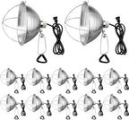 Macarrie 12 Pack 10.5 Inch Clamp Lamp Light with Aluminum Reflector by Macarrie