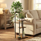 3 Tier Plant Stand Indoor, Tiered Plant Stands for Indoor Plants Multiple, Corner Flower Stand for Living Room, Multi-Layer Vintage Design Plant Shelf - Image 3