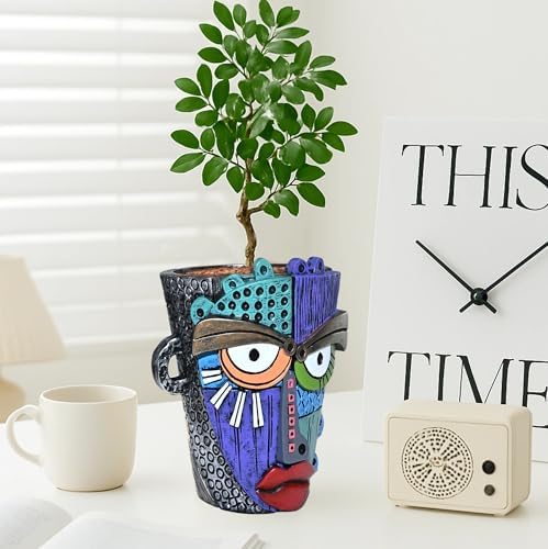 Midogaigai Abstract Face Planter Pots for Indoor Plants & Flowers Deco Gift - Image 2