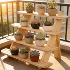 Wooden Display Stand, Tiered Cupcake Stand, 4 Tier Display Stand Riser by HamsterHouse