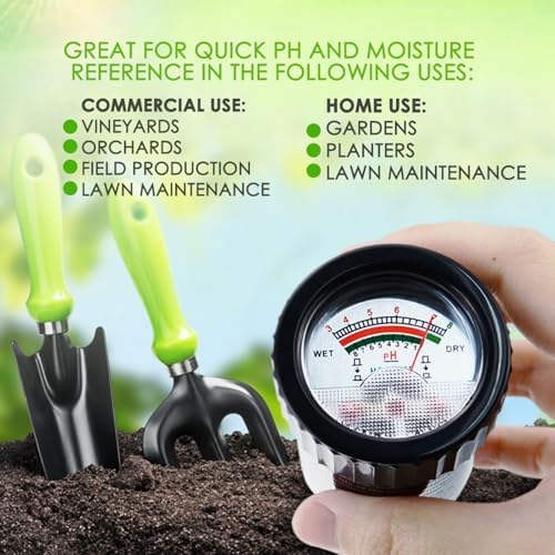 Soil PH Meter, Soil Moisture Sensor Meter, Soil PH Tester Gardening Tool Kits for Plant, Tree, Soil Tester for Moisture Great for Garden, Lawn, Farm, Indoor & Outdoor Use 295mm Long - Image 5