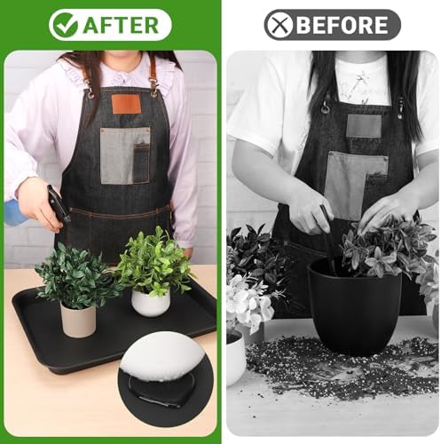GREANER 20 Inch Plant Trays, 3Pcs Black Pebble Tray for Plant Humidity, Planter Trays and Saucers for Indoors and Outdoors Use - Image 5