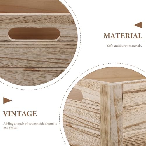 Sewroro Wooden Planter Box Khaki Rectangular for Succulent Plants - Image 3