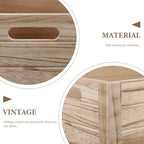 Sewroro Wooden Planter Box Khaki Rectangular for Succulent Plants - Image 3