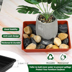 PATIKIL Plant Saucer Tray, 10 Pack 10 Inch Plastic Square Plant Saucer Flower Planter Drip Tray for Indoors Outdoors Patio Balcony, Black - Image 4