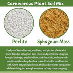 GARDENERA Sphagnum Moss Potting Mix for Carnivorous Plants, Moss and Perlite Blend for Potting Venus Fly Traps, Sarracenia, Pitcher Plants - 75% Sphagnum Moss + 25% Perlite - Made in USA - 4 Quart - Image 3