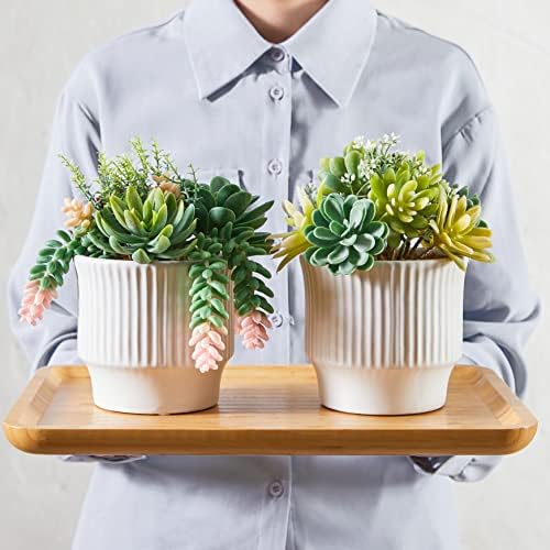 Artificial Succulent Plants, Faux Succulents Fake Plants Set of 2 - Image 7