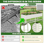 G GOOD GAIN Elevated Raised Garden Bed Kit with Legs, Rack, 2x6ft, White - Image 3