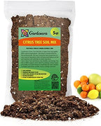 GARDENERA Premium Citrus Tree Potting Soil Mix - 5 Quart - Special Blend for Indoor Oranges, Lemons, Limes and More by Gardenera