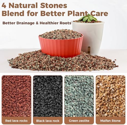 44lb Mix Lava Rocks for Plants 1/8" Horticultural Pumice for Plants, Succulent Cactus Soil Potting Mix - Horticultural Sand Aquarium Gravel Drainage Rocks for Potted Plant, Bonsai Soil, Top Dressing - Image 5