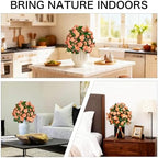 Artificial Bushes for Outdoors,Fake Topiary Tree Outdoor Set of 2 Tangerine - Image 7