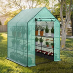 Nova Microdermabrasion Walk-in Greenhouse for Outdoors, 57 x 57 x 77 inch, Portable PE Cover Greenhouse with Anchors and Ropes Indoor Outdoor-3 Tier 8 Wired Shelves Plant Gardening Hot House - Image 7