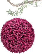 Artificial Plant Topiary Ball 24in, Faux Boxwood Decorative Balls, Decorative Faux Greenery Fake Plants, Garden Spheres Large Outdoor, Artificial Topiary Plant Grass Ball by ATYUJKB