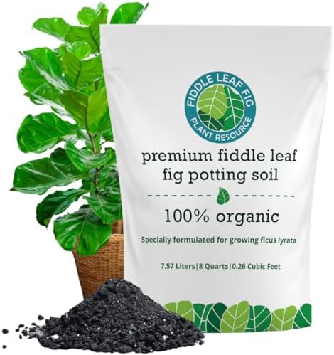 Organic Fiddle Leaf Fig Soil, Well-Draining Potting Mix, Large 7.5L Bag by HouseplantResourceCenter