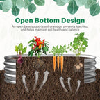 TATAANTY Galvanized Raised Garden Bed for Outdoor: 4X2X1ft Durable Metal Vegetable Plant Container Kit - Oval Planter Box for Gardening Flower Trough - Image 4