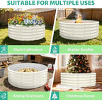 YSEJOMP 17" Tall 48" Diameter Round Raised Garden Bed Kits Outdoor White - Image 7