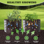 Anleolife 2-Pack 3ft x 24in Round Raised Garden Beds, Quartz Grey - Image 6