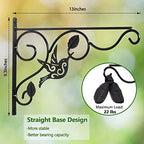 Vumdua Hanging Plants Bracket, 4 Pack 12 inch Wall Planter Hook with Iron Screws Included, Decorative Plant Hanger for Bird Feeders, Wind Chimes Indoor, Lantern, Flower Pot,Outdoor Indoor Patio Decor - Image 5