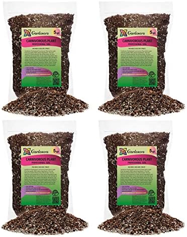 Gardenera Professional Carnivorous Plant Soil - Ready to Use for Venus Flytraps, Sundews, Pitcher Plants, Butterworts | Peat Moss, Coco Coir, Perlite - 20 Quart by Gardenera