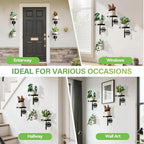 DELLAN Wall Plant Holder, 3 Pack Metal Stand, BlackGold - Image 6