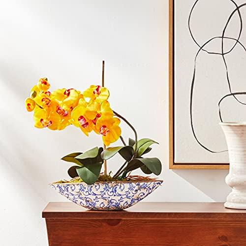 Nearly Natural Phalaenopsis Orchid Artificial Arrangement in Vase - Image 5