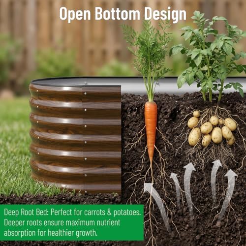 SnugNiture Galvanized Steel Raised Garden Bed Kit - 4x2x2 ft Large Metal Planter Box for Vegetables, Flowers, Herbs | Easy Assembly, Open Bottom Design - Image 4