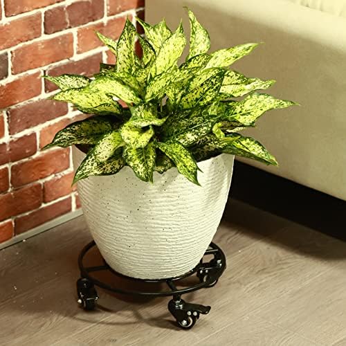 3 Packs Large Metal Plant Caddy with Wheels 13.6" Rolling Plant Stands Heavy-Duty Wrought Iron Plant Dolly Plant Rollers Planter Mover with Casters - Image 6
