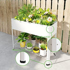 PROXRACER Raised Garden Bed with Detachable Legs Elevated Metal Planter Box for Growing Fresh Herbs Vegetables Flowers Succulents&Other Plants for Outdoor Backyard Patio Deck Balcony White L - Image 7