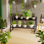 Garden 4 you 2 Tier Metal Stackable Plant Stand, Flower Pot Holder - Image 2
