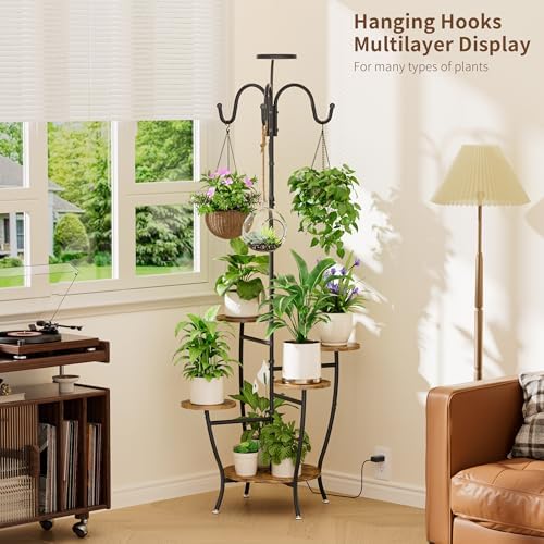 BACEKOLL Plant Stand with Grow Lights 5 Tier Tall Indoor Plant Shelf 72" - Image 5