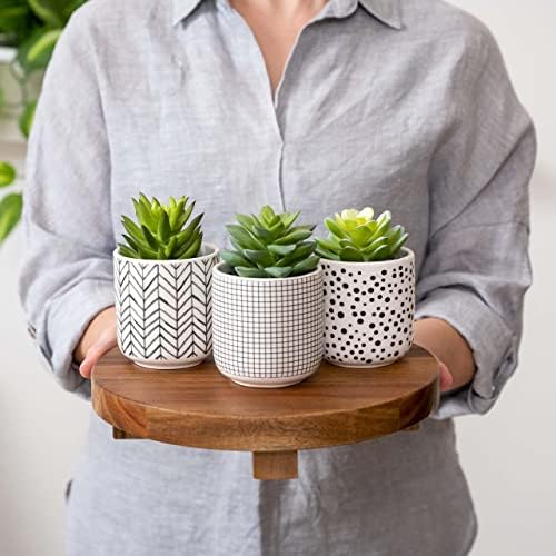 Kurrajong Farmhouse footed wooden stand. 10" wide and 2" high round Acacia Wood Riser. Wooden pedestal stand for Kitchen Counter, Coffee Station, Bathroom, Plants, Candles. Rustic Countertop Riser board - Image 5