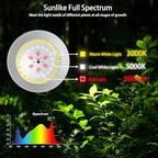 Outdoor LED Grow Light, Waterproof String Plant Growing Light, 21 FT Full Spectrum Growth Light, Suitable for Garden, Farm, Flower, Seedling Greenhouse Grow Light (6 Light) - Image 6