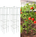 46" Height 12" Width 2PCS Green Square Folding Tomato Cage,Plant Support Stake Tower by MTBSUPPLY