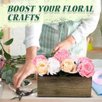 Havawish 10 Sets 10 x 4 x 4 in Wood Rectangular Planter Boxes Bulk Wood Flower Box Centerpiece Vases with Floral Foam Blocks Rustic Flower Pot Indoor Window for Wedding Arrangement - Image 6