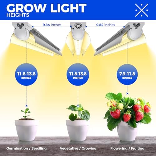 Barrina 3FT T8 Grow Light, 30W Full Spectrum Plant Light, Yellow, 6 Packs - Image 5