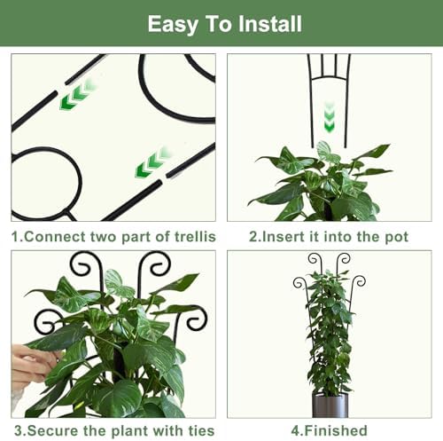 Coomin 32.6in Monstera Plant Support Trellis for Indoor Plants, 4P - Image 6