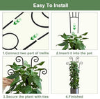 Coomin 32.6in Monstera Plant Support Trellis for Indoor Plants, 4P - Image 6