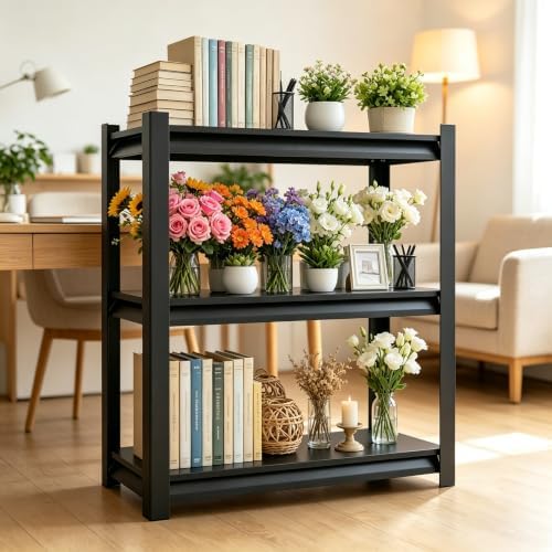 Plant Stand, Adjustable 3 Tier Metal Flower Stand with Double Layer Posts by Beaunatixx