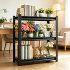 Plant Stand, Adjustable 3 Tier Metal Flower Stand with Double Layer Posts by Beaunatixx