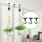 Sungmor 3PC Wall Mount Ceiling Hooks, Cast Iron Plant Bracket, Heavy Duty Plant Hook Hanger, Decorative Vintage Hooks for Hanging Planters, Bird Feeders, Lanterns, Wind Chimes - Image 3