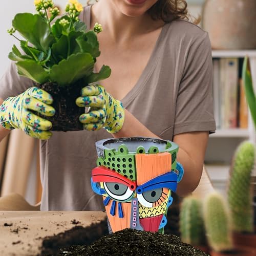 Midogaigai Abstract Face Planter Pots for Indoor Plants & Flowers Deco Gift - Image 5