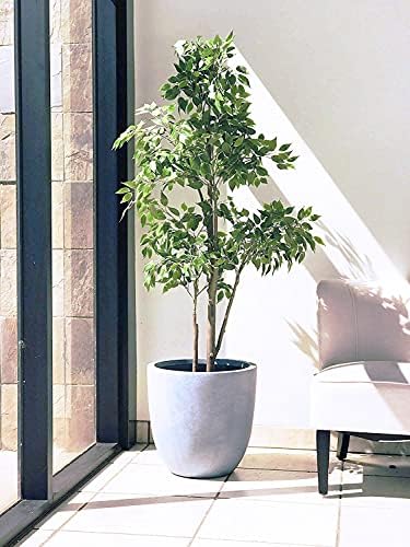 Kante Blue Gray Concrete Planter 14" Dia All-Weather Round Accent Pot - Image 6