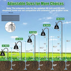 FEED GARDEN Adjustable Shepherd Hook Bird Feeder Pole with 7 Prongs Base, 108 Inch Tall 5/8 Inch Thick, Heavy Duty Outdoor Garden Poles for Hanging Bird Feeders, Plant Baskets, Black (1 Pack) - Image 2