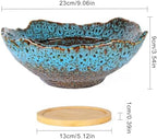 Bonsai Pots, 9.06'' Large Plant Pots with Drainage Tray, Succulent Pots - Image 2