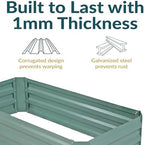 Sunnydaze Rectangle Galvanized Raised Garden Bed for Vegetables & Flowers - Image 2