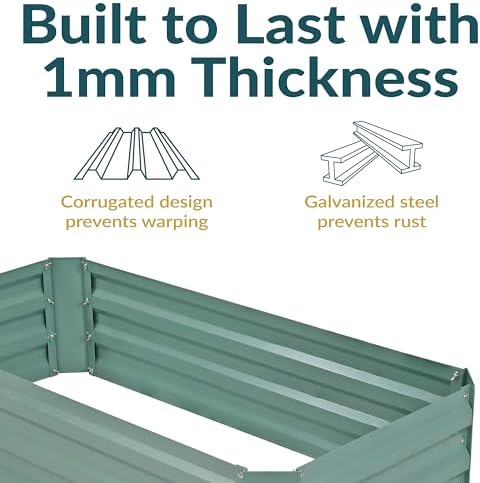 Sunnydaze Rectangle Galvanized Raised Garden Bed for Vegetables & Flowers - Image 2
