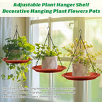 Hanging Planter for Plant, 12" Plant Saucer with Chain(10 Pcs,Brick Red） - Image 5