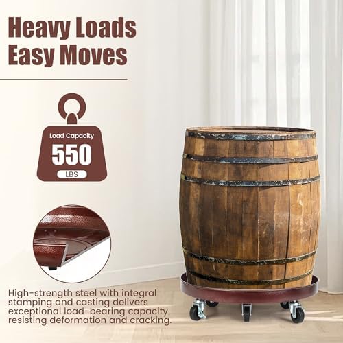 2 Pack 20 Inch Plant Caddy w/Wheels Heavy Duty, 550 lbs Capacity - Image 3